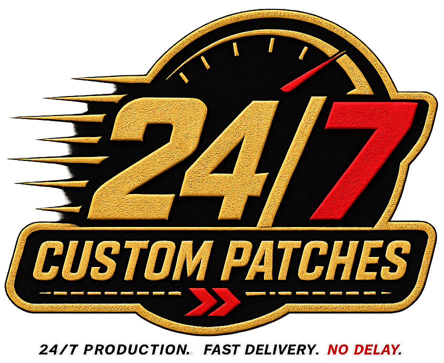 24/7 Custom Patches Logo
